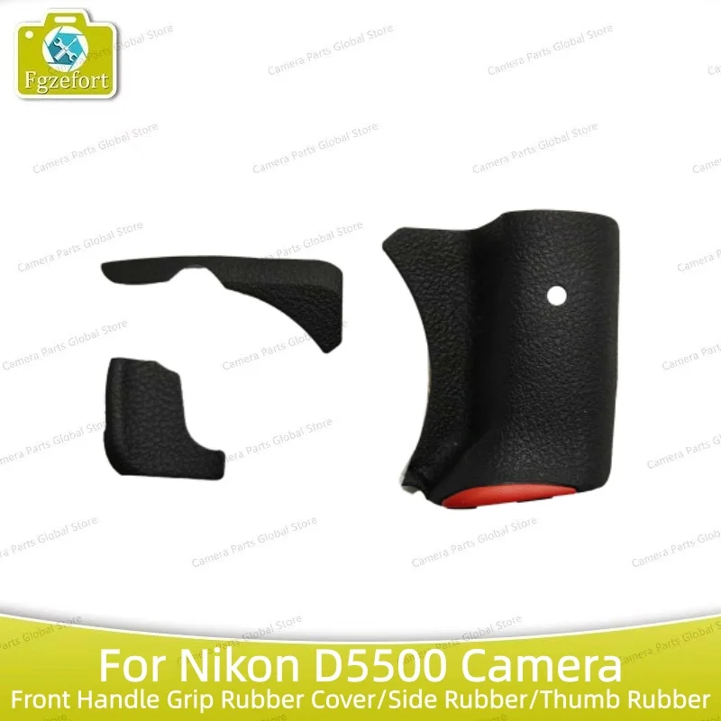 

New Original 3 pieces A Set of Repair Part For Nikon D5500 Front Handle Grip Rubber Cover / Side Rubber / Thumb Rubber