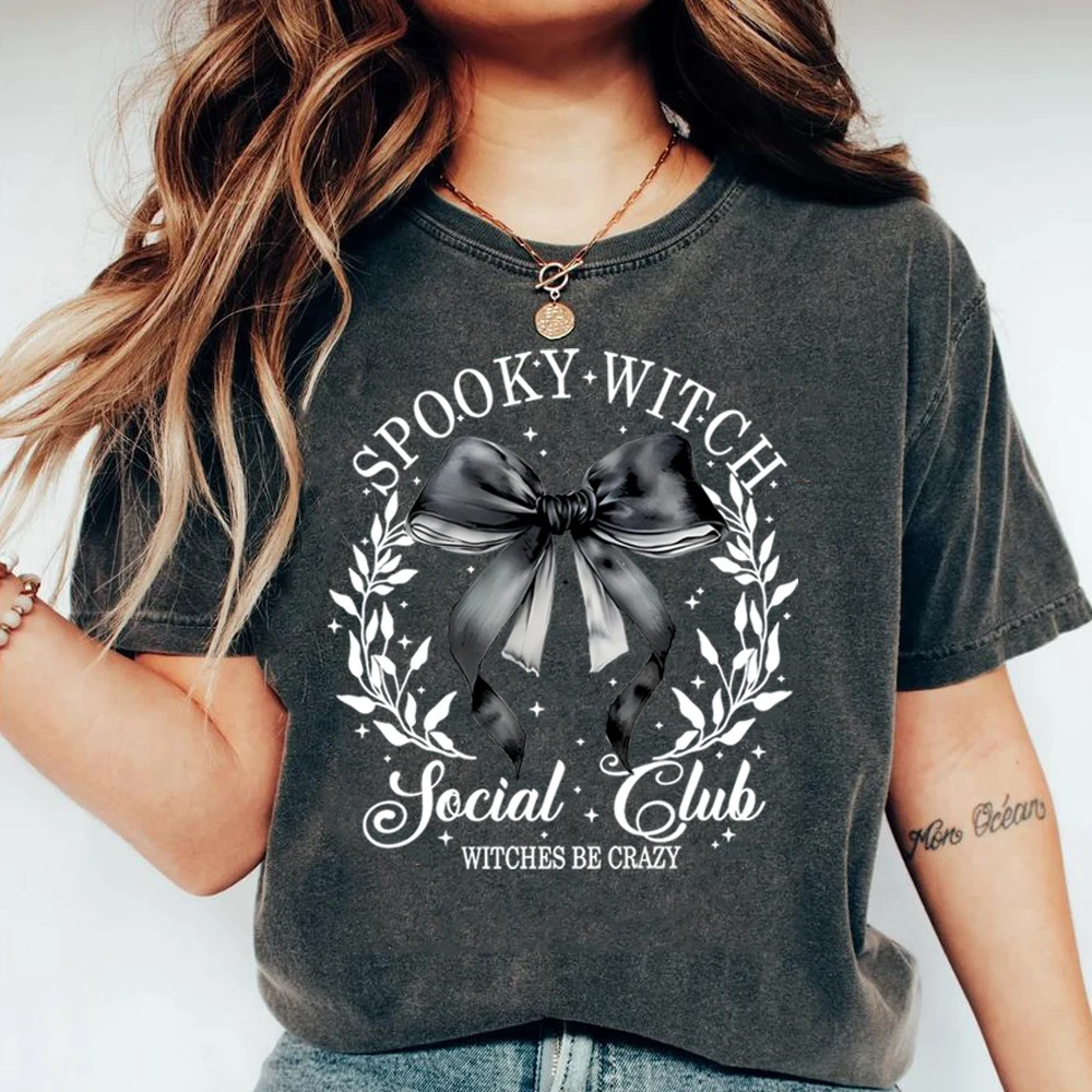 2026 Spooky Witch Shirt Halloween Local Witches T-shirt Girls Will Be Girls Spooky Season Fall Tee Salem Girls Gothic Shirts