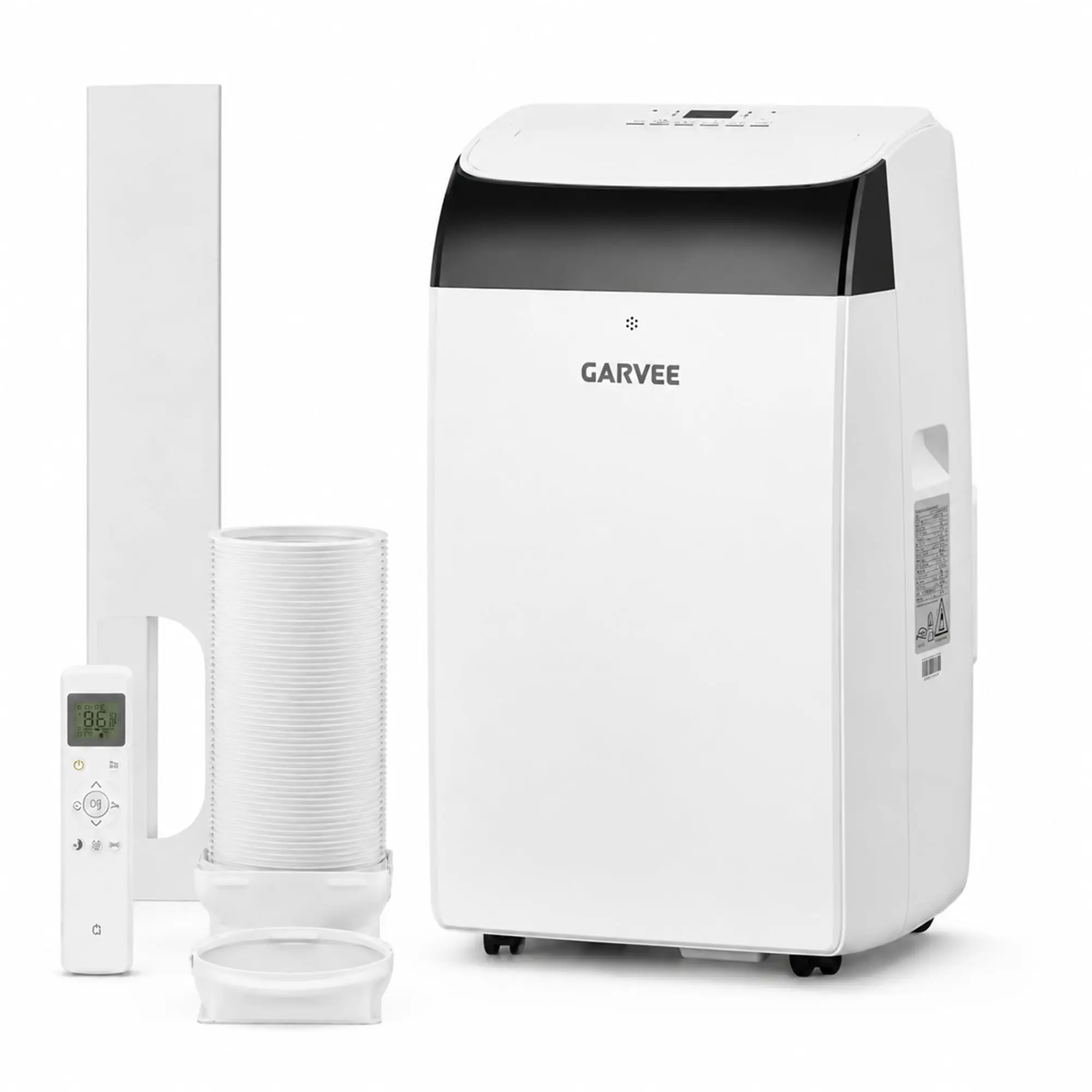 14000 BTU Portable Air Conditioners with Built-in Cool, Dehumidifier, Fan, Sleep Mode, 4-in-1 Compact Mobile AC Unit, Window Exhaust Kit 24H Timer