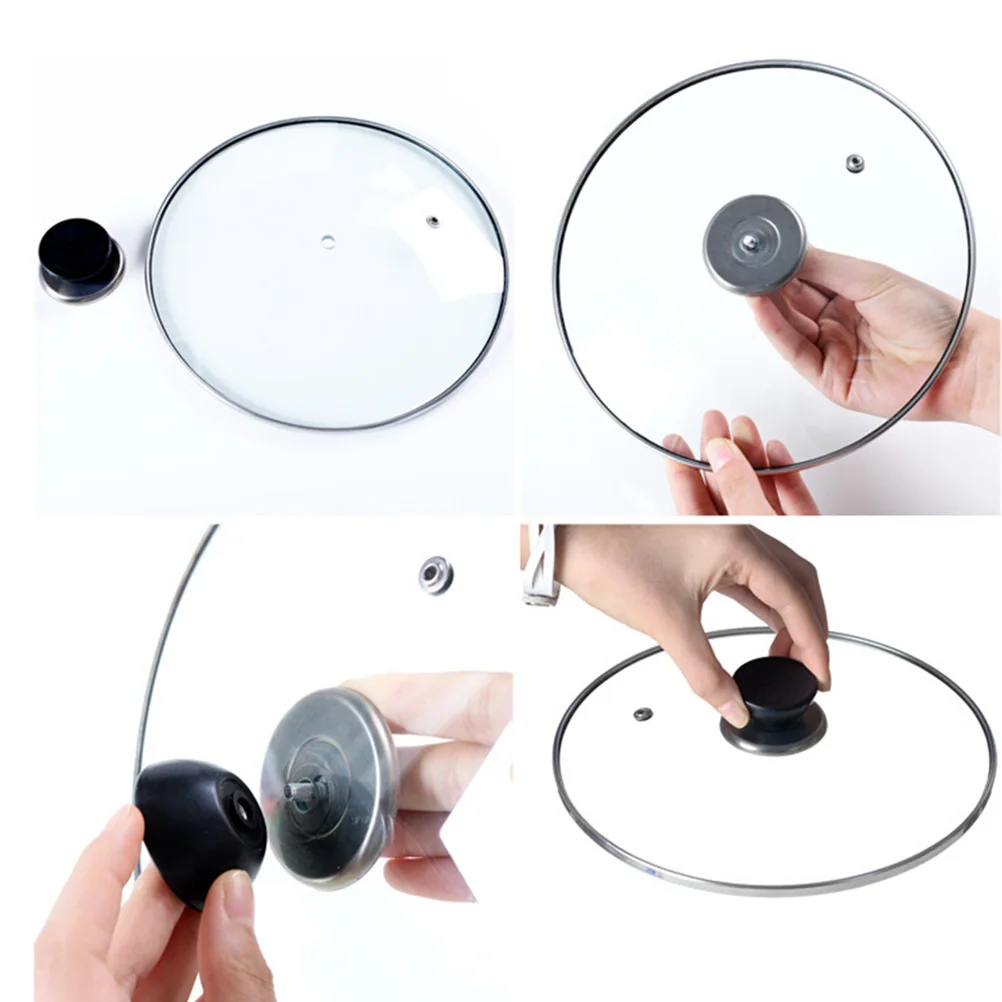

4 pcs Stainless Steel Pot Cover Handle Replacement 6-10Mm Hole Heat Resistant Cookware Lid Knob Accessories For Kettle