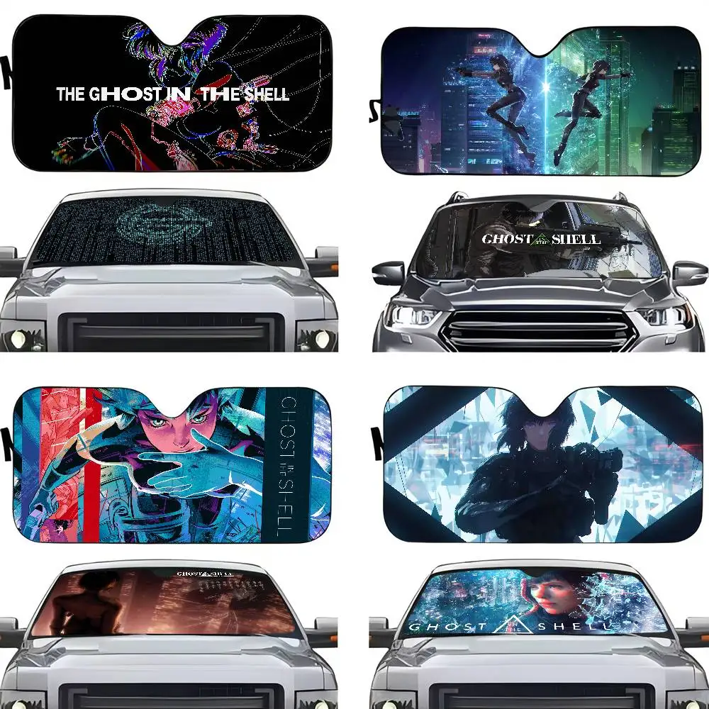 

Ghost In The Shell Anime Windshield Sun Shade Windshield Sunshade, Pink Car Sunshade Flowers Sun Visor Aesthetic Car Decor