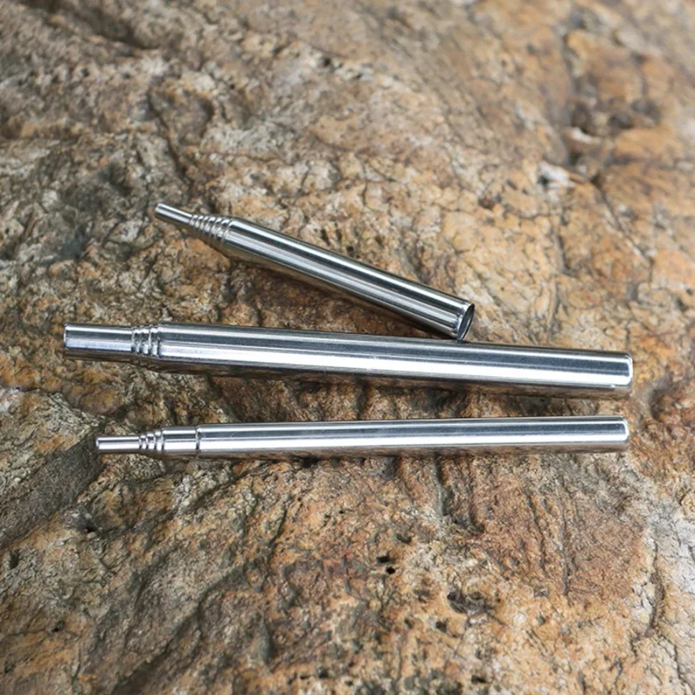 Telescopic Blowtorch  Stainless Steel Blowpipe Pocket Bellow Collapsible Air Blow Stick Outdoor Bushcraft Camping Fire Tool