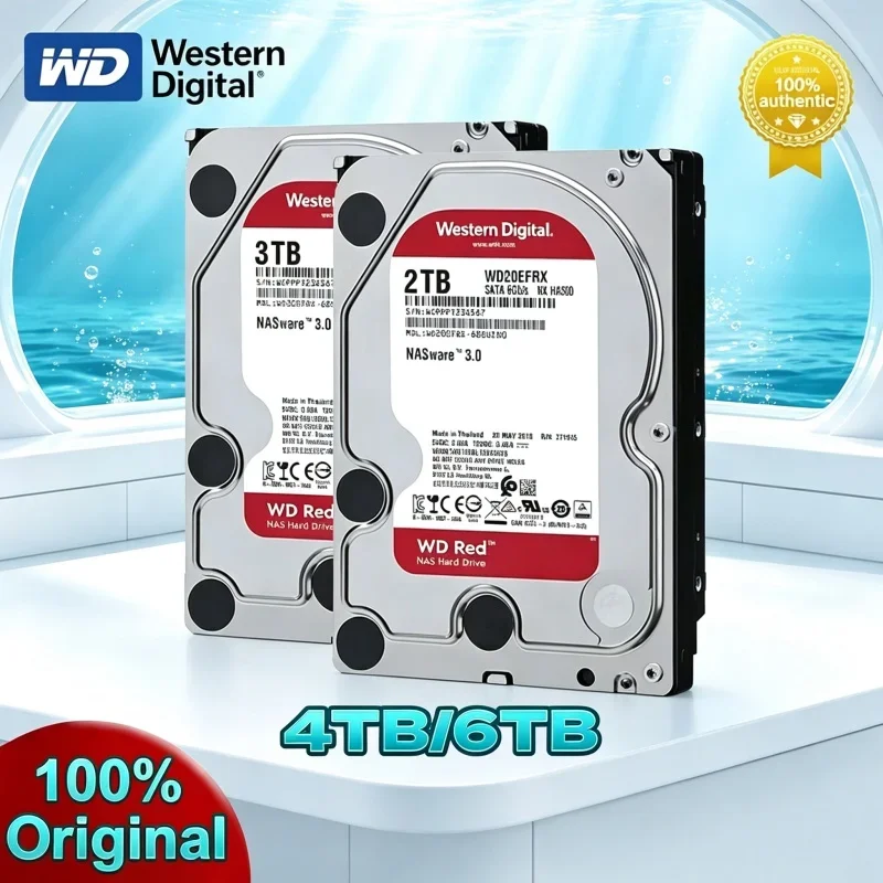 Western Digital WD Red 4TB 2TB 3TB Red NAS Hard Disk Drive 3.5" 6TB 5400RPM SATA 6Gb/s 64MB Cache Storage For Desktop Cloud Node