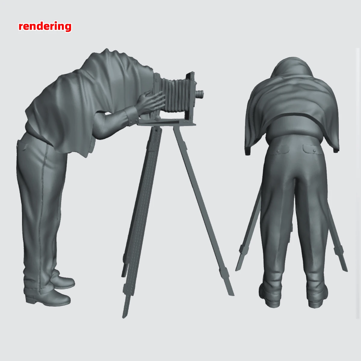 Maßstabsgetreue Miniatur-Modellbausätze Figuren Diorama Fotograf und Allmächtiger beim Fotografieren Set 1/35 1/43 1/48 1/64 1/72 1/87 Ho Z – Detail 6