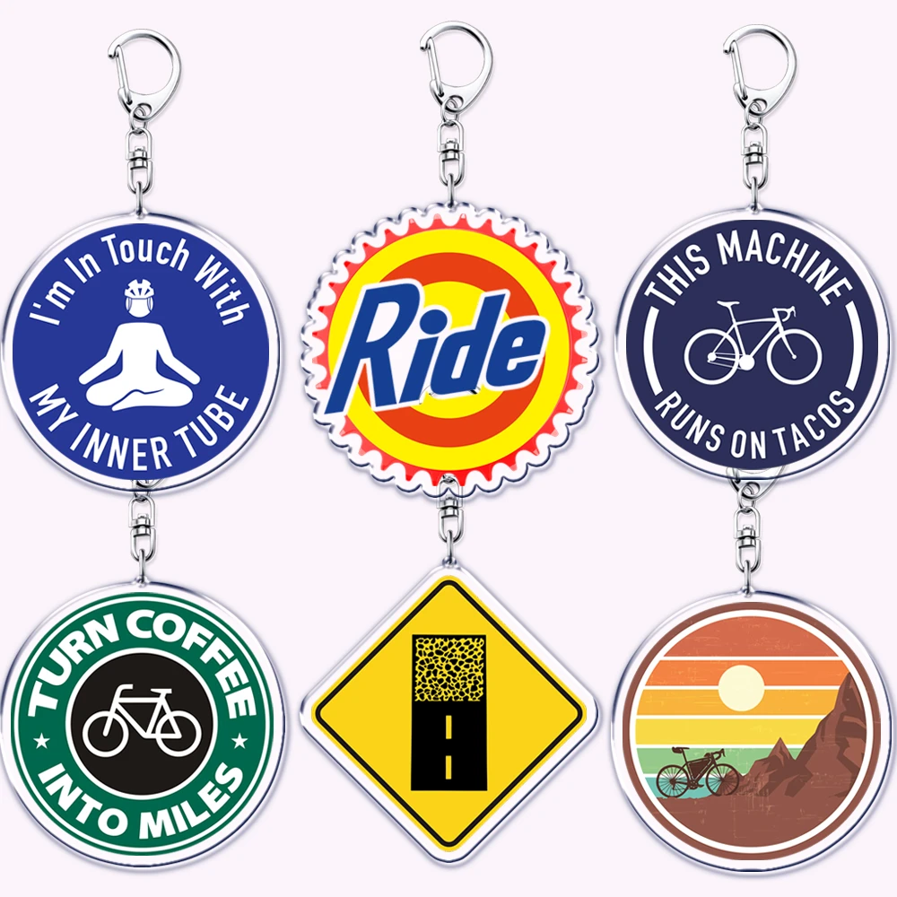 Popular Cyclocross Bicycle Keychain for Accessories Cycling Mountain Gravel Bike Keyring Jewelry Fans Friends Gamer Gifts