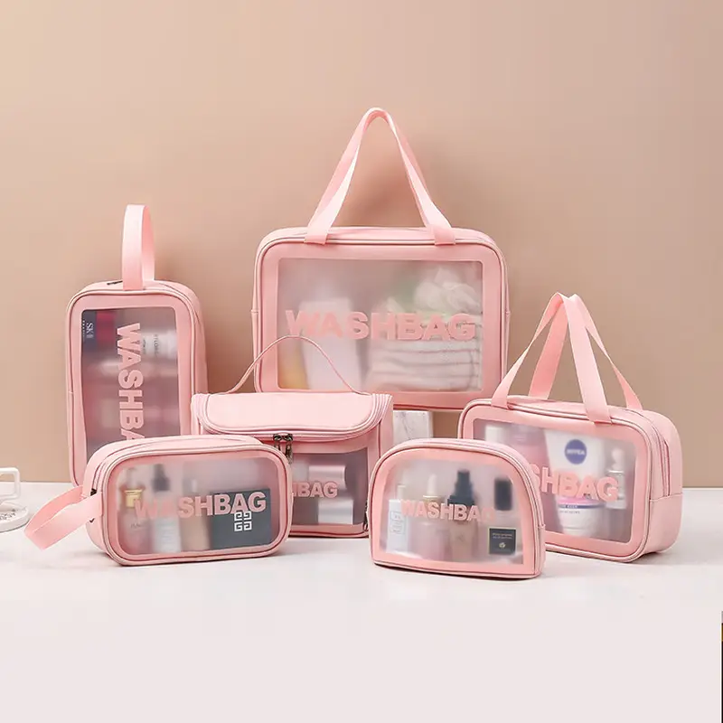 Transparent PVC Storage Bags Travel Organizer Clear Makeup Bag Beautician Cosmetic Bag Beauty Case Toiletry Bag Wash Bags - 5