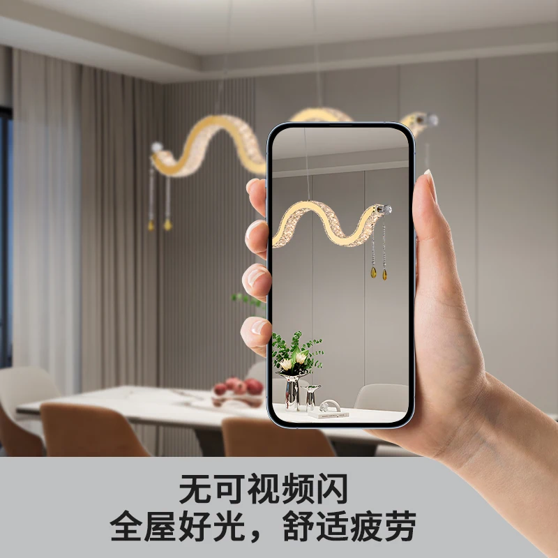 الشمال LED كريستال الثريا مطعم الثريا الحديثة الفاخرة جزيرة شرفة بار ثريا تركب بالسقف تركيبات الإضاءة الداخلية #3