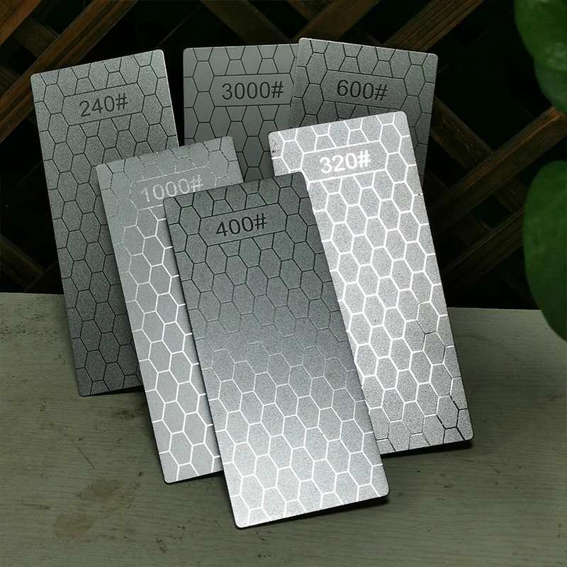 Diamond Knives Sharpening Stone 240# 400# 600# 1000# Grindstone Knife Sharpener Ultra-thin Honeycomb Surface Whetstone