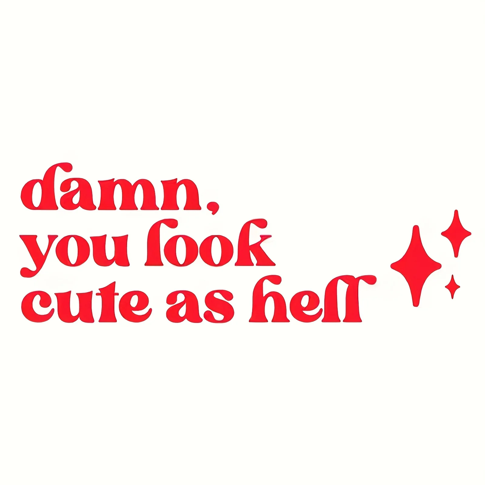 مرآة مكياج للسيارة ملصق إنجليزي ، تبدو ظريفًا مثل الجحيم ، واقي تحفيزي ، مرايا عالية الدقة ، تصميم شامل للسيارات