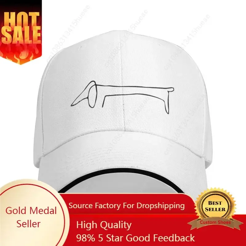 Fashion Unisex Picasso's Dachsund Baseball Cap Adult Sausage Wiener Badger Dog Adjustable Dad Hat Women Men Hip Hop