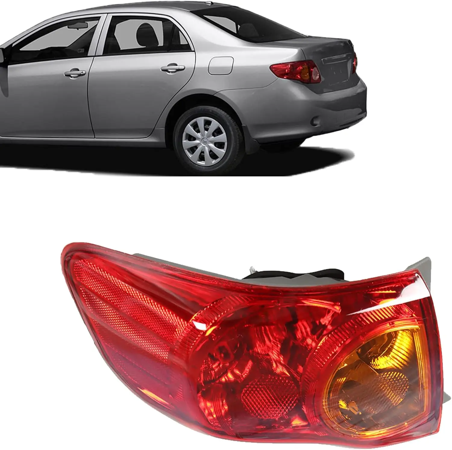 

Замена левого заднего фонаря для Toyota Corolla 2009-2010, задний фонарь со стороны водителя 8156002460 TO2800175