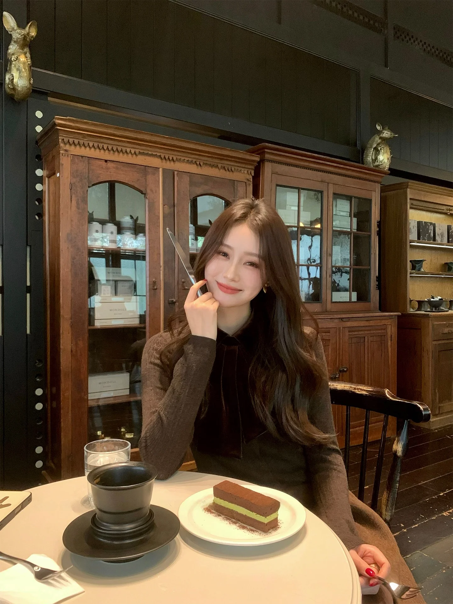 

Velvet Wool Knitwear with Large Bow Tie Single Wear Or Inner Match Simple Sle Long Sve Women's Normal Length Overhead