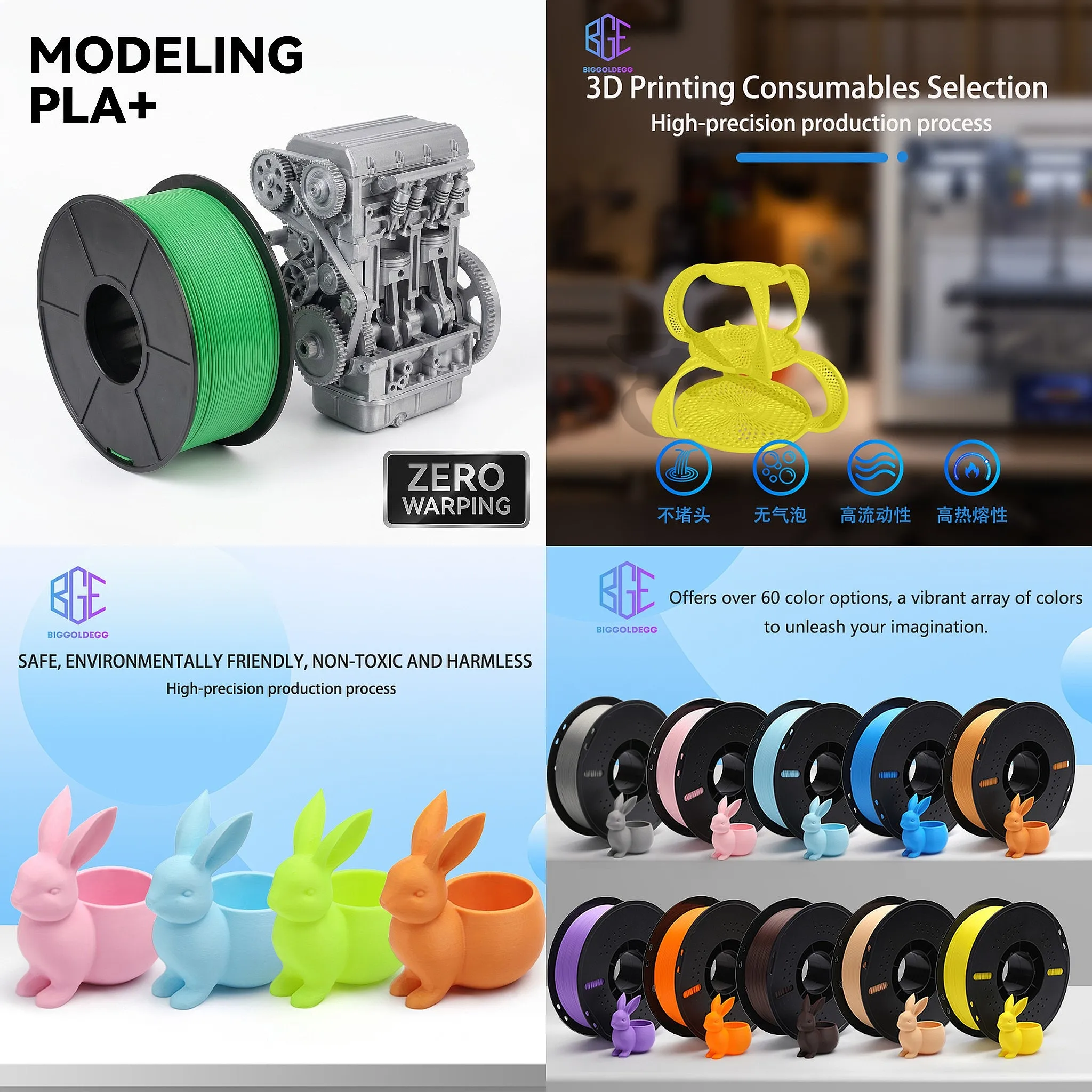 Advanced PLA Plus Filament 1.75mm 1kg High Precision +/-0.02mm Stable Material for Industrial Modeling Prototyping