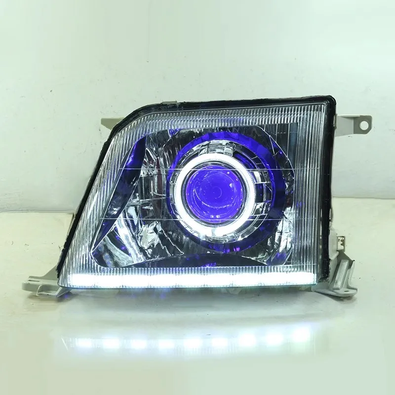 Car Headlight Angel/Devil Eye for Toyota Prado 3400 2000-2003 Modified LED Dual lens Daytime Running Lamp