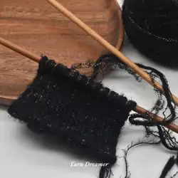 Black Knitting Yarn 100g Silver Sequin Wool Yarn for Crochet Yarn Glitter Puffy Yarn for Bag Yarns