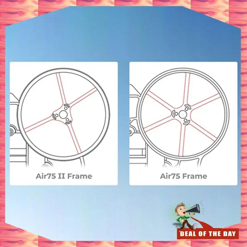 24-Hour Delivery Brushless Whoop Drone Frame Ultra-Light 75MM Wheelbase For BETAFPV Air75 II- For BETAFPV Air75 II Compatible FP