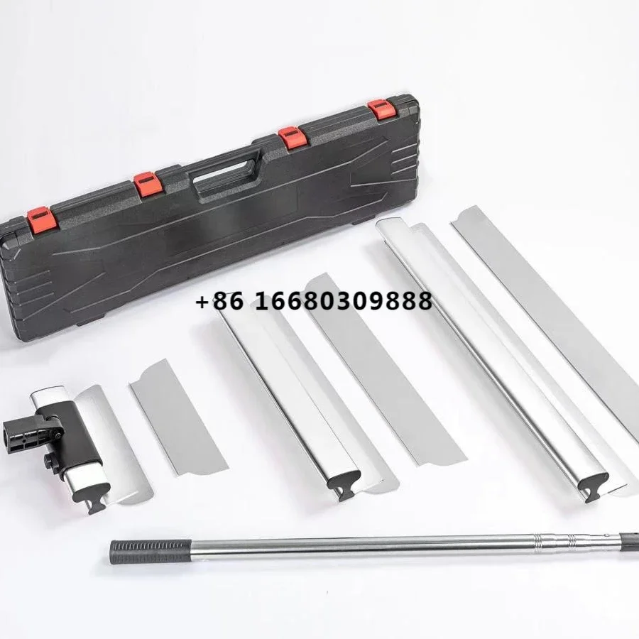 Drywall Skimming Blade Set with Extension Handle Aluminum 302 Stainless Steel Construction tools