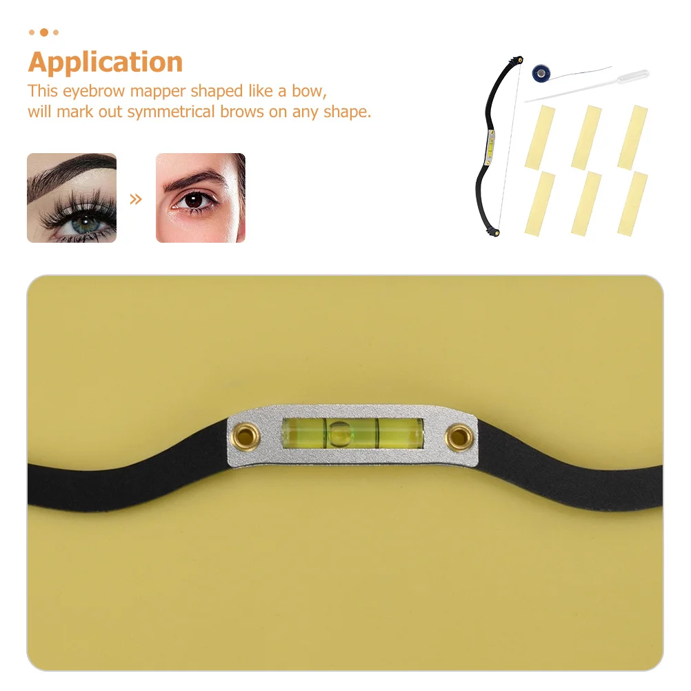 

1Set Alloy Eyebrow Ruler Precision Mapping Tool for Threading Tattooing Drawing Portable Brow Positioning Measure