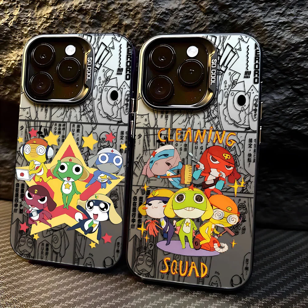 Cartoon Cute Keroros Phone Case for Samsung Galaxy S26 S25 S24 S23 S22 S21 S20 Note20 FE Ultra Edge Plus 4G 5G Anti Fall Matte