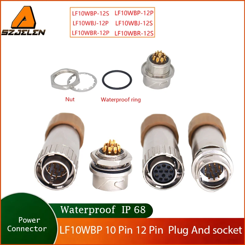 

Waterproof Hirose Connector Male and Female 10 12 Pin LF10WBP-10P/S LF10WBP-12P/S 、LF10WBR-10P/S/LF10WBR-12P/S Socket