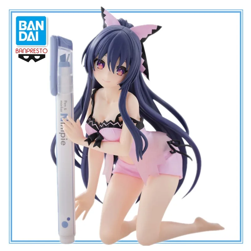 

In Stock Original BANDAI BANPRESTO DATE A LIVE Yatogami Tohka Sweet Silk Wear Ver PVC 14cm Anime Character Model Collection Gift