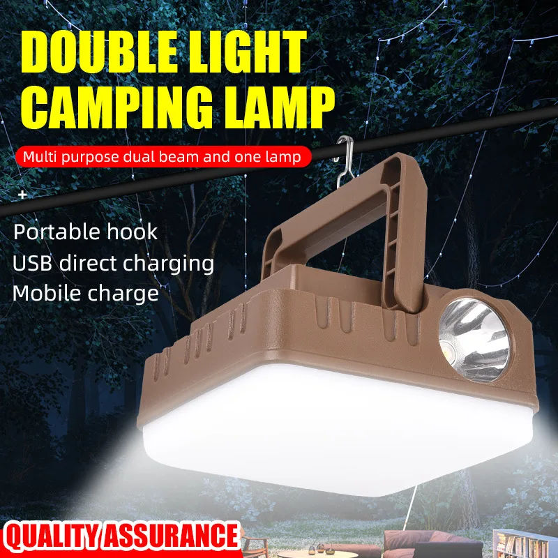 

LED Camping Lights Rechargeable Portable Torch Tent Lamp Work Flashlight Lighting with Power Bank Emergency Camping Lamp