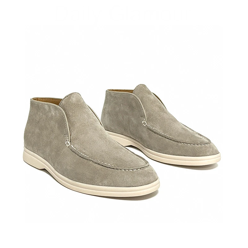 Loafers Men's Shoe Stitching Women None Adult Cow Suede Rubber Leather Casual Shoes Sneaker Best