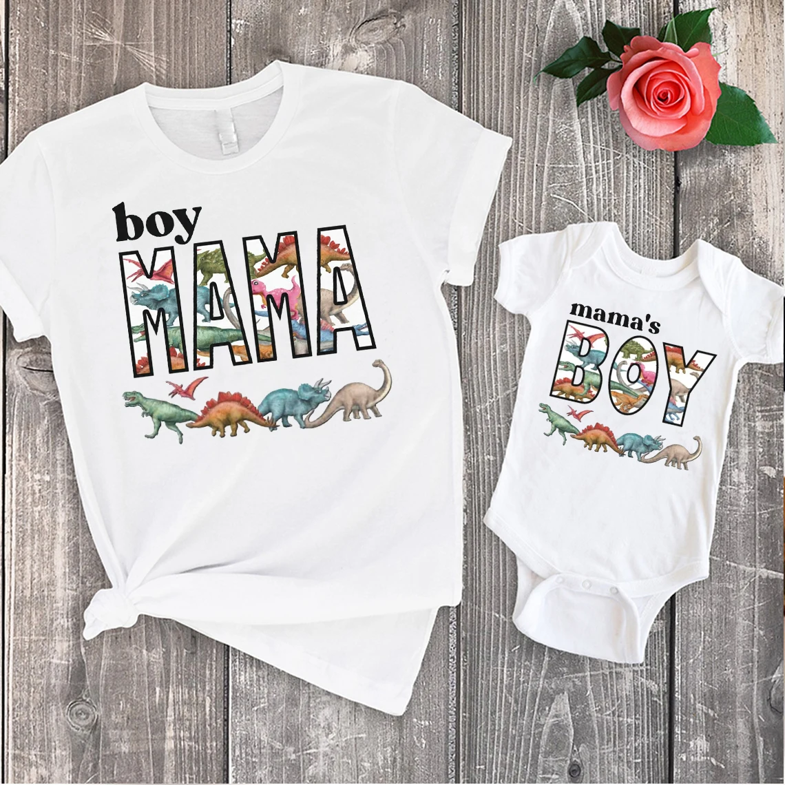 

Dinosaur Mom and Son Shirt Dad and Son Dinosaur Tee Mom and Me Matching Shirts Summer Mother Kids Top