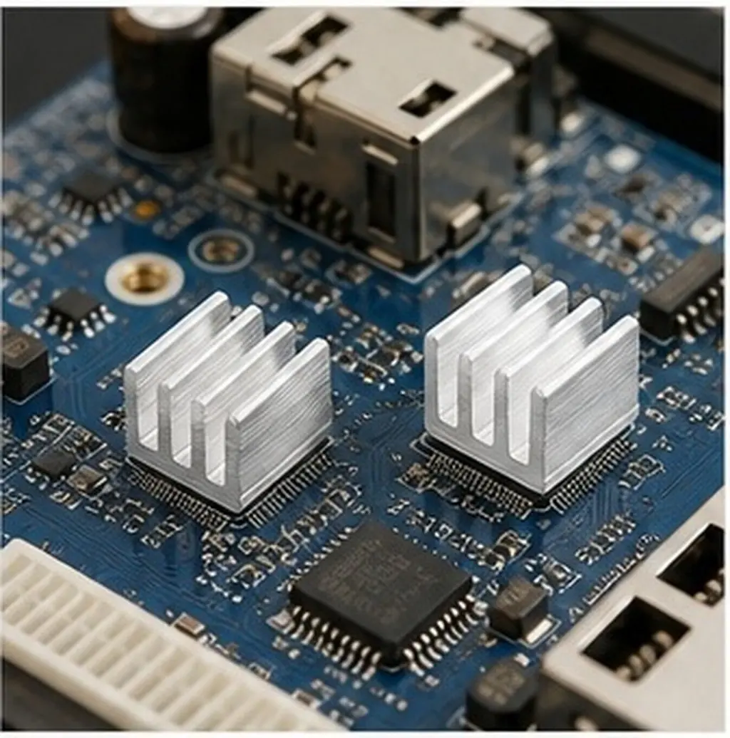 20Pcs Aluminum Adhesive Heatsink Block Compact Cooling Fin Strip Universal Heat Sink Replacement Cooler Fin for Electronic DIY
