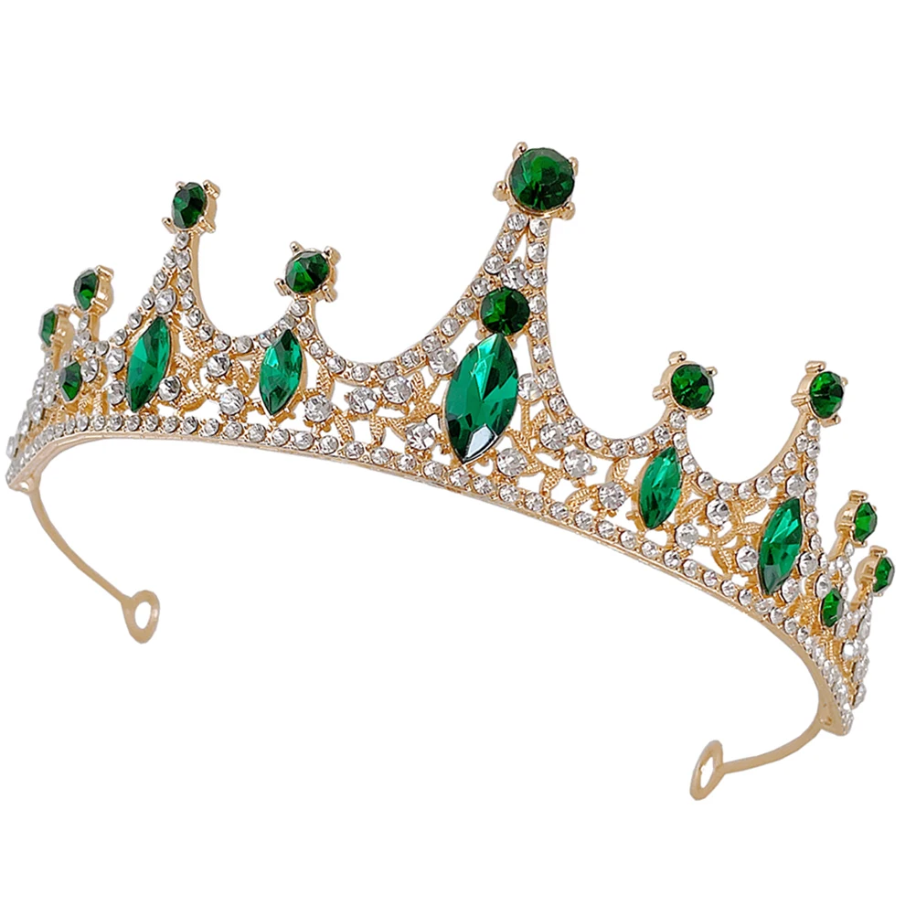 

Mosaic Crystal Crown Headb Girls Zinc Alloy Rhinestone Hair Accessories Party Crowns Kids Adorable Glitter Lightweight