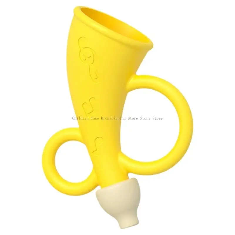 Anneau dentition en Silicone lavable pour bébé, sifflet pour bébés, découverte musicale, Design convivial pour les voyages