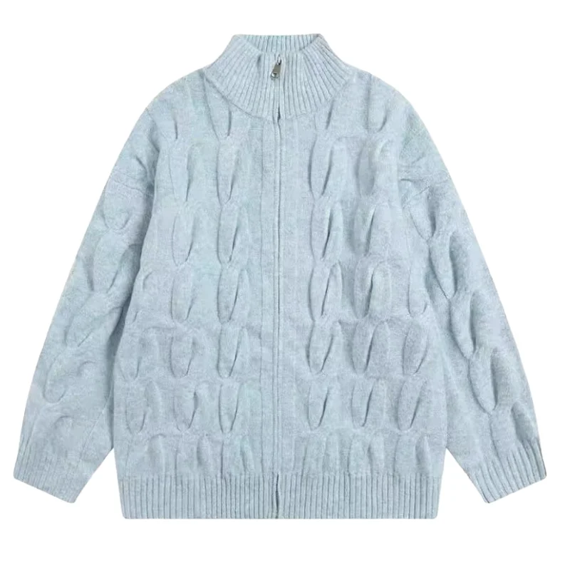 

Spring and Autumn Outdoor Comprehensive Training Sports Cardigan Fashion Trend American Retro High End Men's Knitted Cardigan