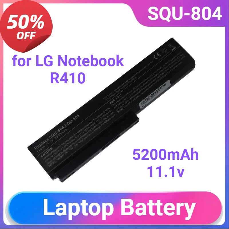 

SQU-804 Laptop Battery for LG Notebook R410 R510 R560 R580 EAC34785411 3UR18650-2-T0144 SQU-805 SQU-807 SQU-904