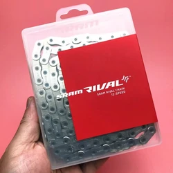 SRAM RIVAL AXS 12 SPEED CHAIN Use for both 1x and 2x eTap AXS Includes Flattop PowerLock Silver COLOR