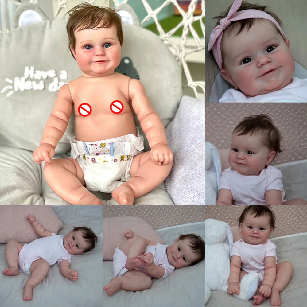 48CM Silicone Baby Doll Reborn Maddie Hand-detailed Painting Skin Real Looking Baby Dolls Painting Muñecas Bebe Reborn Dolls Toy