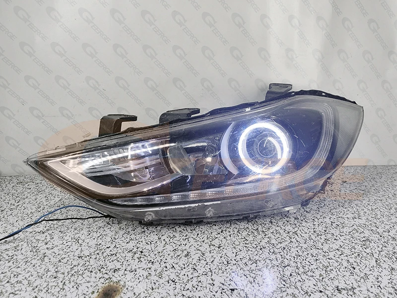 For Hyundai Elantra AD Avante 2015 2016 2017 2018 Excellent Ultra Bright COB Led Angel Eyes Kit Halo Rings Day Light