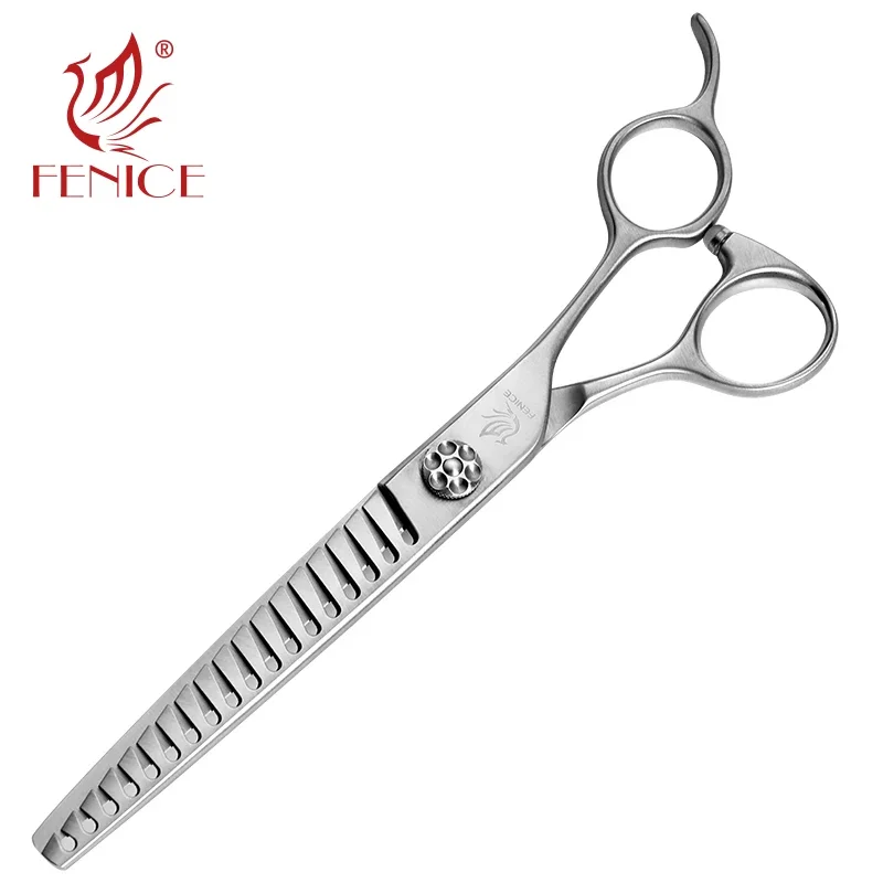 Fenice 7 inch Professional JP VG10 Steel Bearing Screw Pet Dog Grooming Thinning Scissors for Dogs Grooming Shears Thinning 50%