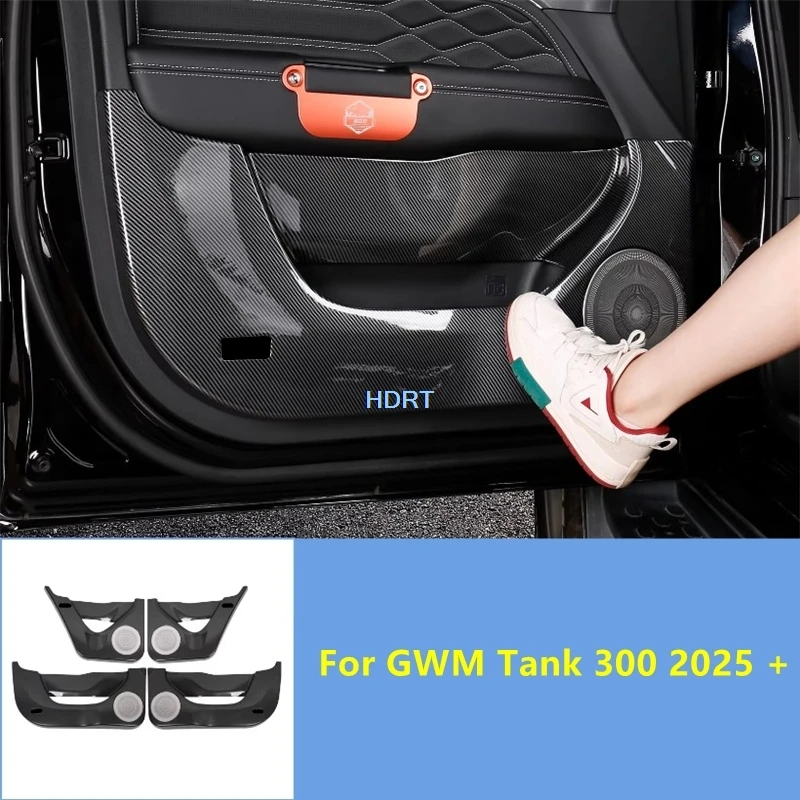 

For GWM Tank 300 2025 + Car Styling Door Anti Kick Scratch Plate Interior Pad Dust Proof Cover Protector Decoration Accessories