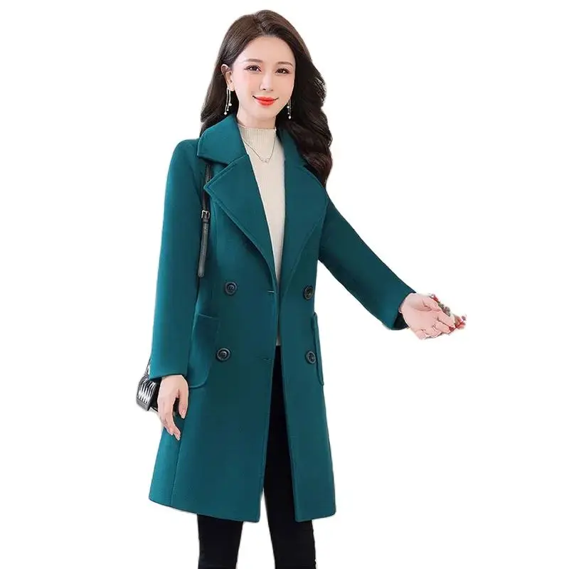 

2023 The New High-grade Cashmere Temperament Coat Is Fashionable And Fashionable And The Middle-aged Mother Keeps Warm Wool Coat