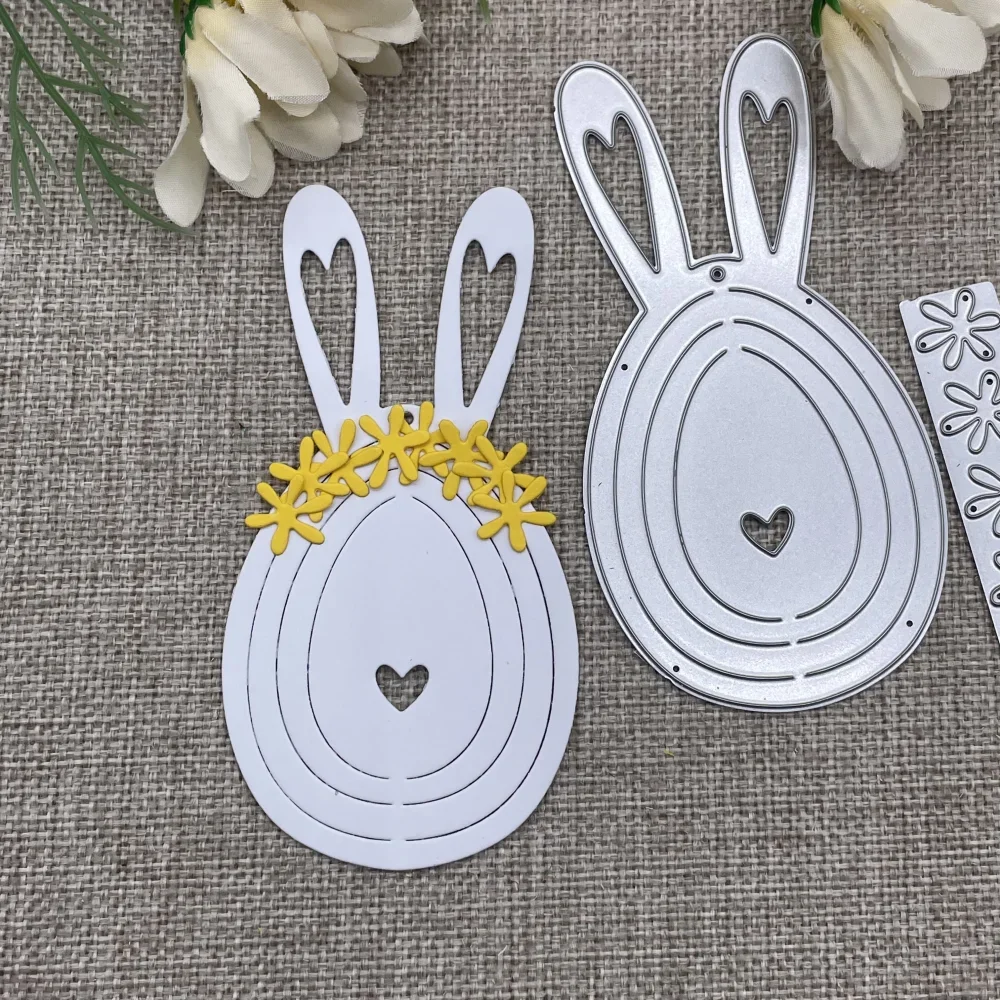 

Flower rabbit tag Metal Cutting Dies Stencils For DIY Scrapbooking Decorative Embossing Handcraft Die Cutting Template Mold