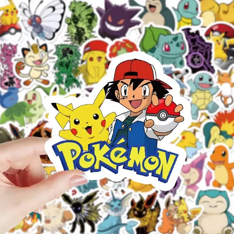 50PCS Cute Pikachu Pokemon Anime Stickers DIY Car Motorcycle Travel Luggage Guitar Fridge Laptop Graffiti Fun Sticker - view 3