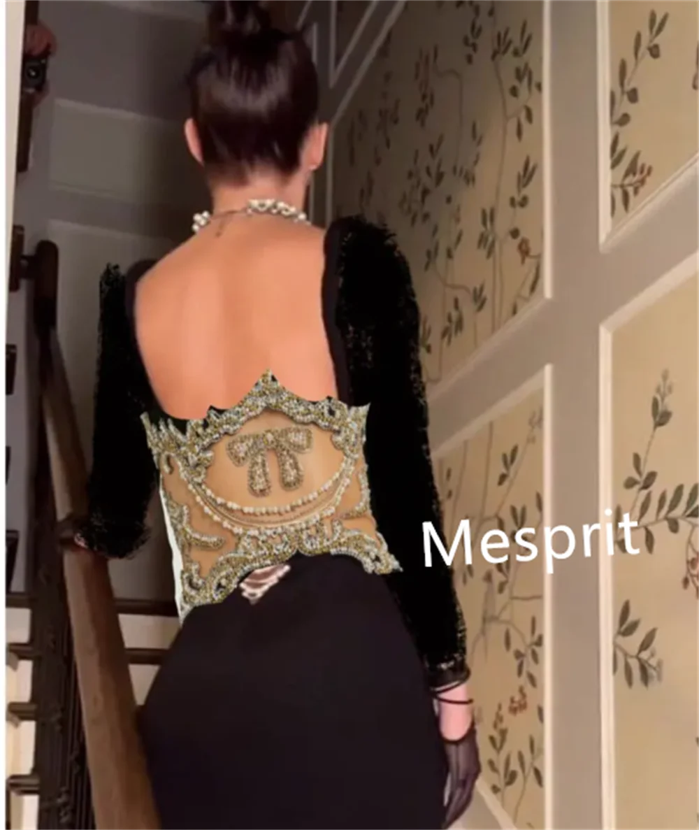 Vestidos largos personalizados de alta calidad con cuentas de terciopelo, joya de sirena, vestidos para ocasiones a medida, elegantes