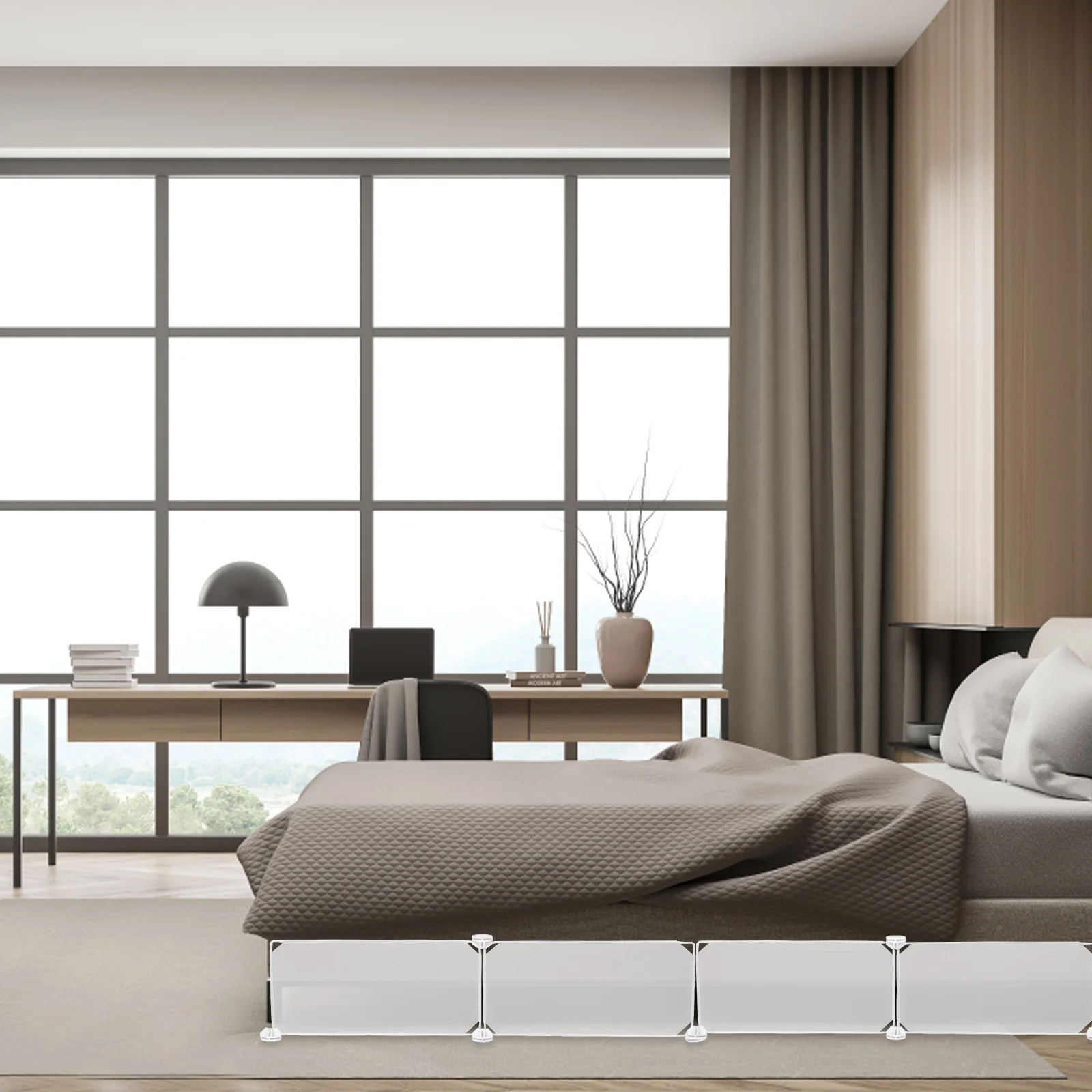 

Anti-Dust Bumper For Furniture Protection Under Bed Sofa Gap Blocker Pet Cat Dog Barrier Couch Blocker Multi-Functional Floor