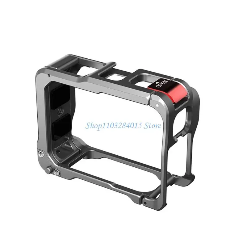 R6FF Shockproof Aluminum Alloy Camera Cage With Access Mount And Secure Finger Slot for 2 Video