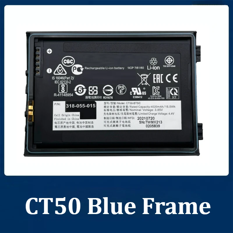 CT50-BTSC 3.85V 4020mAh 15.5Wh For Honeywell CT50 Blue Frame 318-055-001 Rechargeable PDA Barcode Scanner Replacement Battery