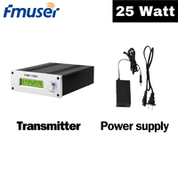 25w fm transmitter for broadcast radio station professional 25 watt fm radio transmitter stereo with power supply  87 108mhz