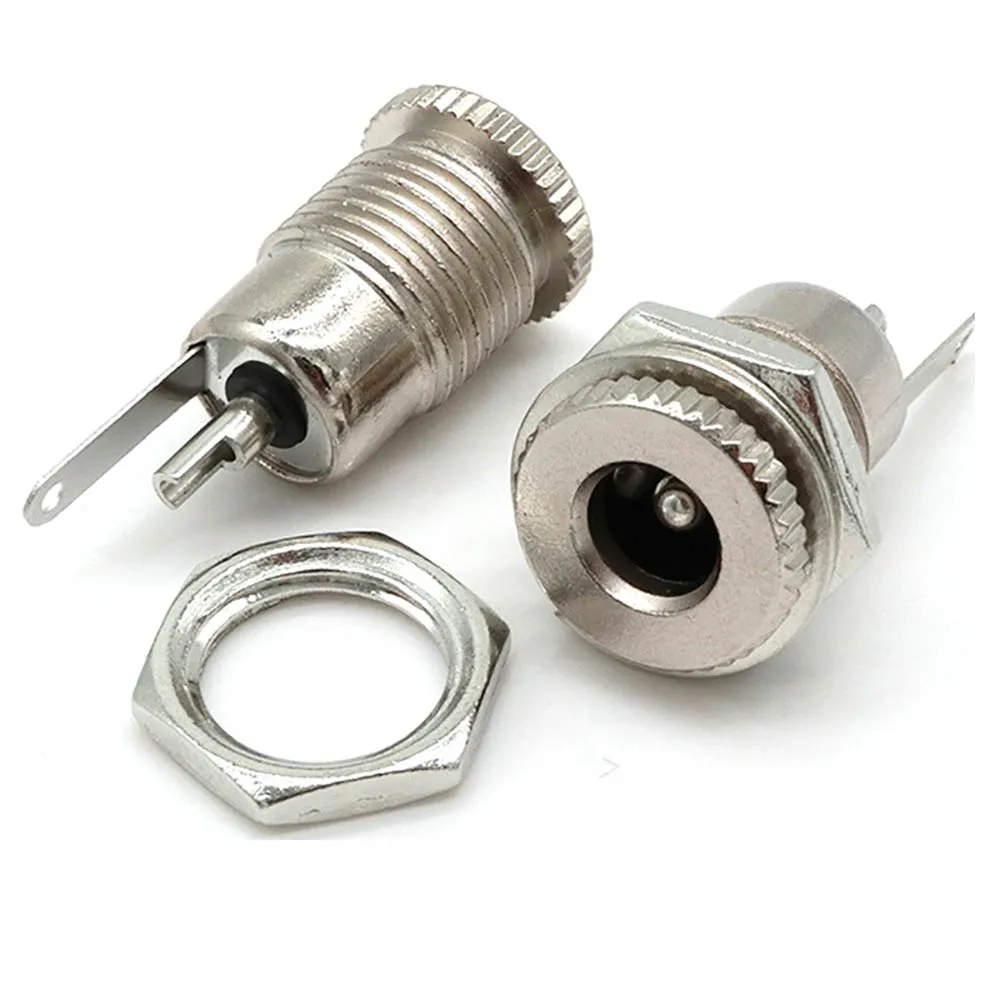 DC099 5.5x2.1/2.5mm DC Power Jack Socket Female Panel Mount Connector Metal DC-099 Open Hole