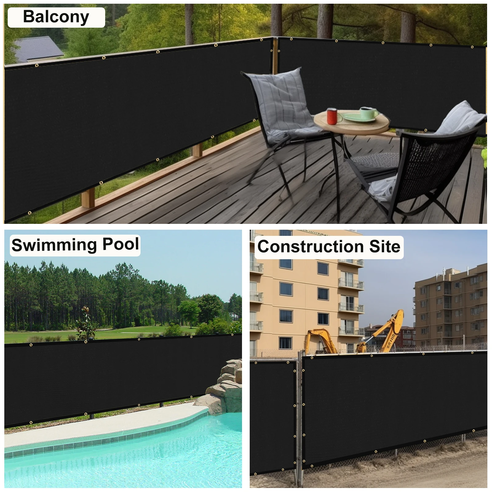 2025Outdoor Agricultural Woven Plastic Black Fence Cover Privacy Screen Shade Net