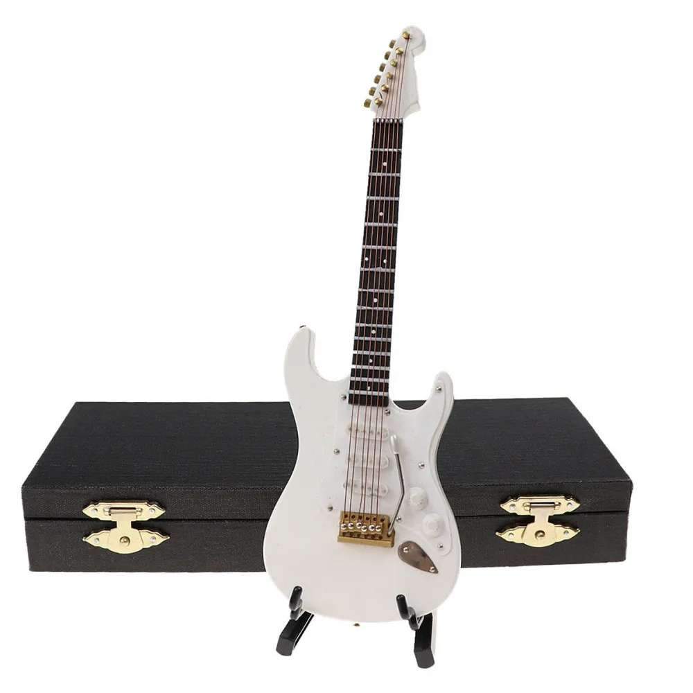 Wooden Mini Guitar Replica Home Decor Art Ornament Professional Musician Birthday Graduation Thanksgiving Holiday Gift