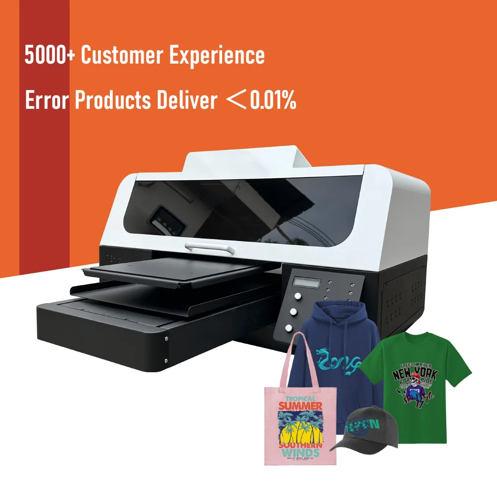 Fábrica Impresora Dtg Servicios de impresión A3 Dtg Impresora 4 cabezales XP600 Máquina de impresión de camisetas Dtg I3200 Impresora plana con cabezal de impresión